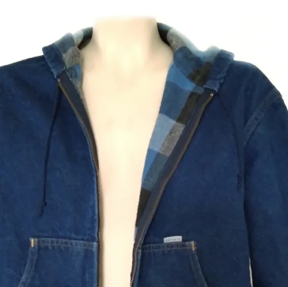 Mens Carhartt Denim Work Jacket - Picture 4 of 8